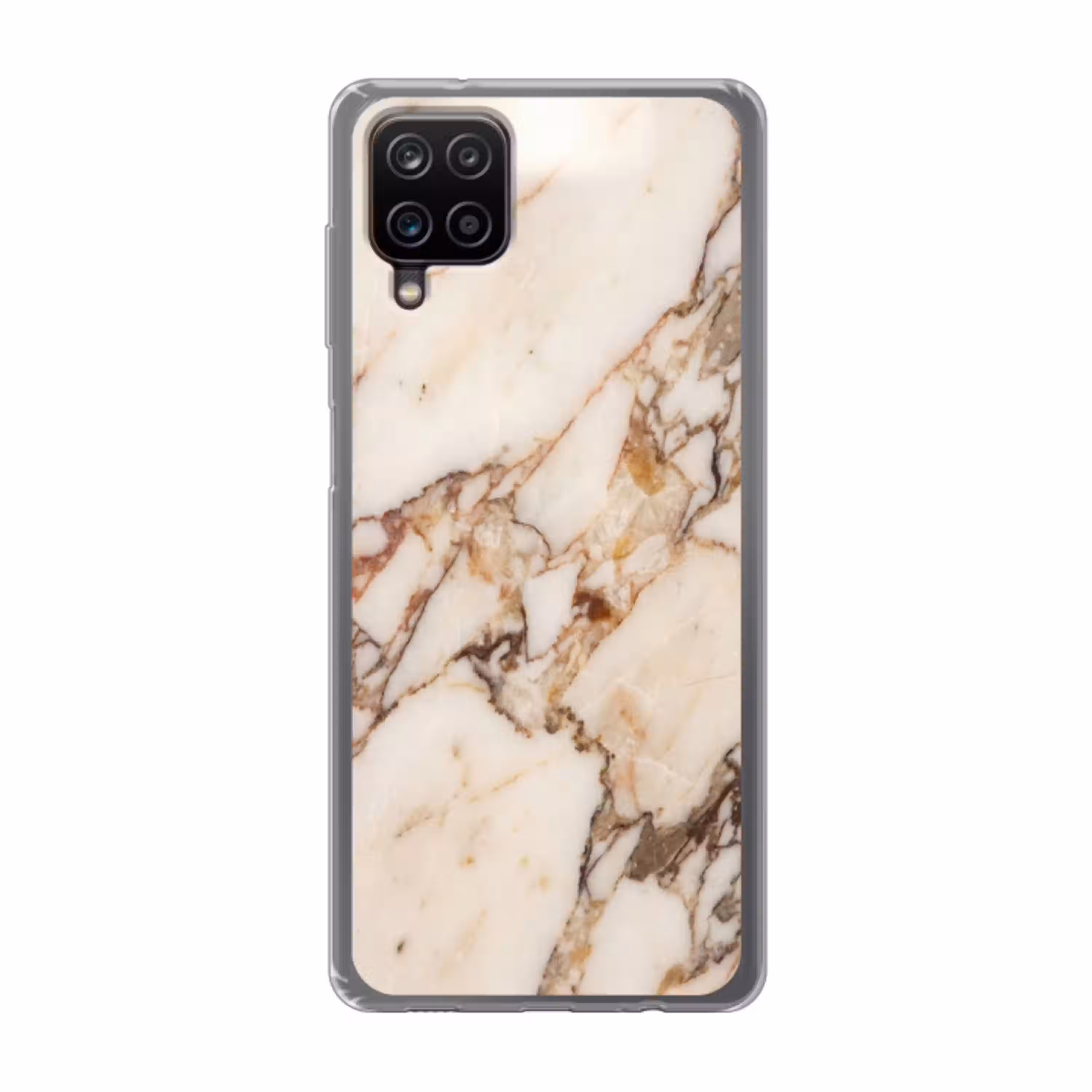 Textuur - Gesteente - Aderen - Abstract - Wit Telefoonhoesje Samsung Galaxy A12 klein -3d