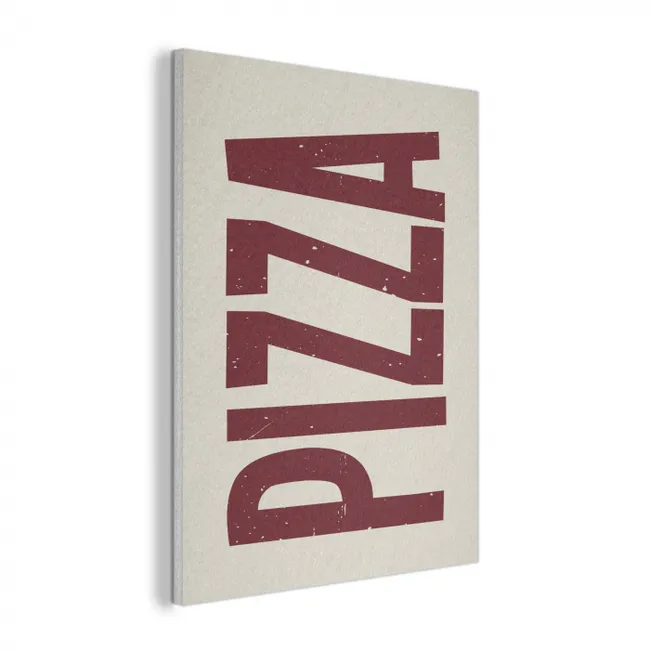 Pizza - Vintage - Decoratie - Japandi PET vilt klein -3d