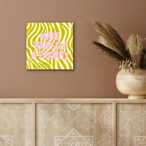 Zebraprint - Priority - Roze aluminium wit klein -sfeer4