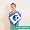 Voetbal - Inktspatten - Blauw - Bal Kinderrugzak - Blauw middel -sfeer1_FR