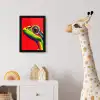 Kikker - Kleurrijk - Strepen - Ogen fotolijst zwart zonder passe partout klein -usfeer4_kinderkamer