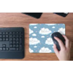 Kitten - Wolken - Blauw muismat rubber klein 262 -toetsenbord