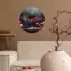 Wijn - Fruit - Stilleven Wandcirkel behangsticker klein -sfeer1