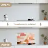 Kunst - Roze - Abstract keuken achterwand spatscherm klein -voor_na_FR