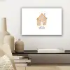 Oranje - Huisje - Quote - Hotel canvas 2cm klein -sfeer6