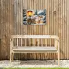 Kerstdorp - Huizen - Sneeuw - Kerst Tuinposter op houten frame 2 cm dik klein -sfeer4