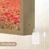 Bloemen - Klaprozen - Rood - Bloemenveld Light Box met batterij (Wandlamp) middel -USP_websiteoplaadbaarNL