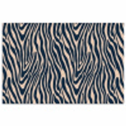 Zebra - Patroon - Blauw - Beige poster papier klein 62 -3d