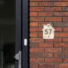 Beige - Marmer - Traditioneel Naambord Huisje klein -sfeer2