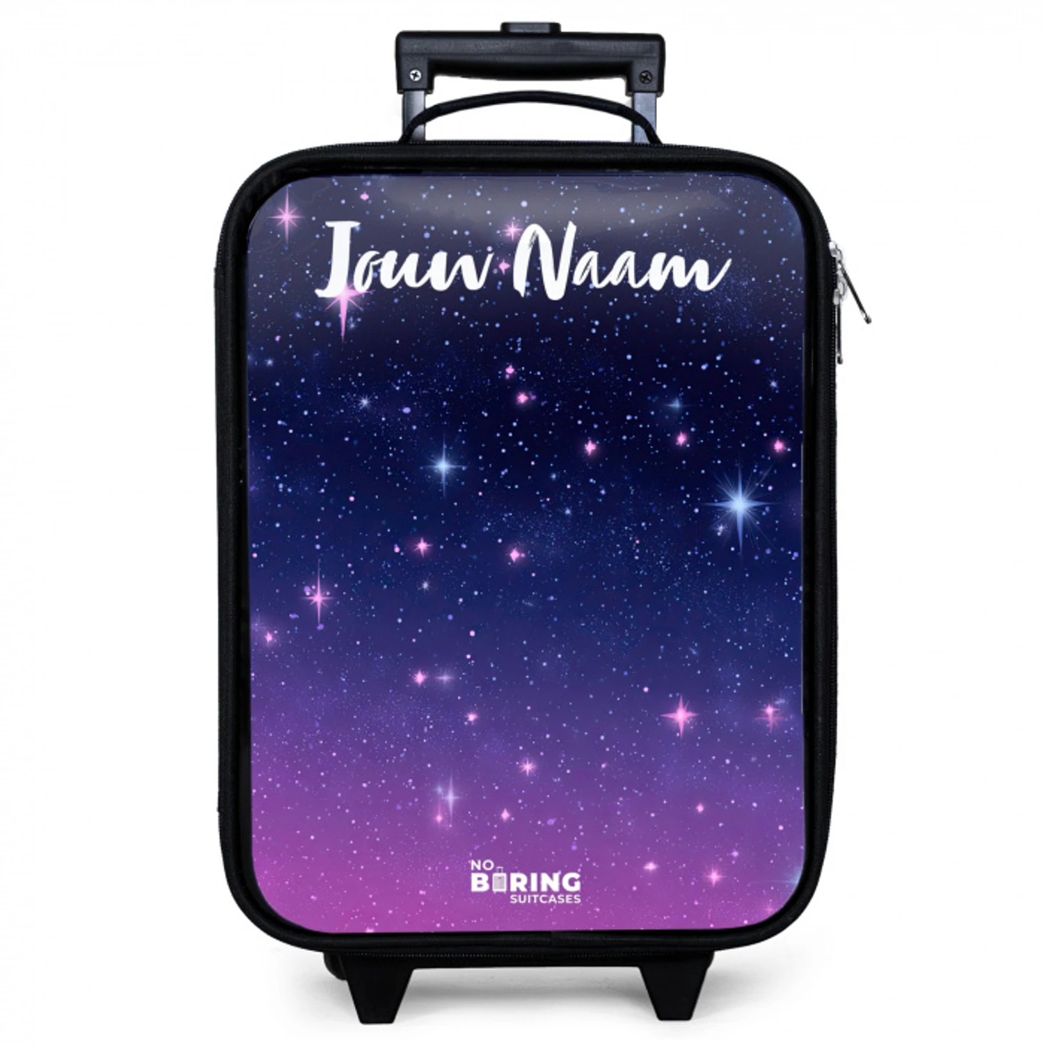 Sterren - Galaxy - Blauw - Roze Kinderkoffer - Zwart klein -zzz_website3d