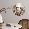 Kolibrie - Vogels - Bloemen - Natuur Wandcirkel behangsticker klein -sfeer3