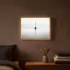 Zeilboot - Zwart - Water - Silhouet Light Box met batterij (Wandlamp) middel -sfeer4