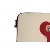 Oh honey - Rood - Schaduw laptophoes neopreen klein -detail