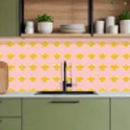 Katten - Patroon - Roze keuken achterwand 2 middel 871 -sfeer3