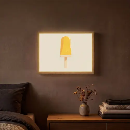Oranje - Stokje - Waterijsje Light Box met batterij (Wandlamp) middel -sfeer4