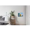 Badeend - Stoer - Golven textielposter latten blank klein -woonkamer