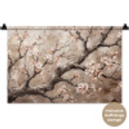 Bloesem - Takken - Schilderij - Beige - Serene Wandkleed katoen klein -t3d_DE