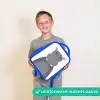 Dierenportret - Nijlpaard - grijs Kinderrugzak - Blauw middel -sfeer1_NL
