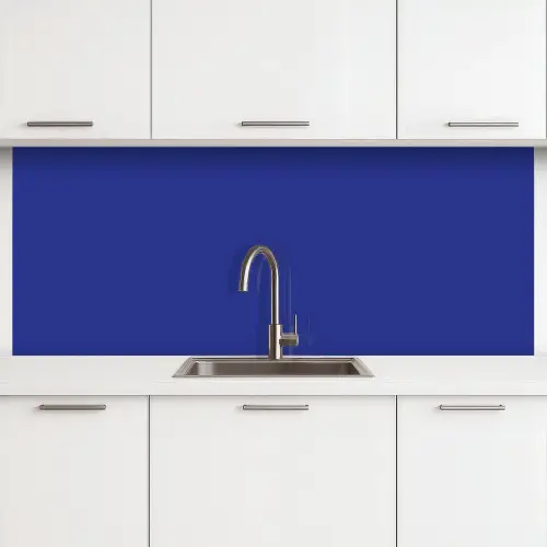 Blauw - Effen kleur - Donkerblauw keuken achterwand 2 middel 871 -3d