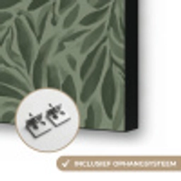Bladeren - Organisch - Groen Textielframe zwart klein 947 -USP_ophangsysteemNL