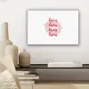 Bisous - Lip - Wit - Rood canvas 2cm klein -sfeer6