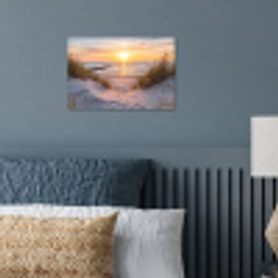 Strand - Zonsondergang - Natuur - Landschap poster papier klein -sfeer2