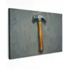 Hamer - Schilderij - Gereedschap Tuinposter op houten frame 2 cm dik klein -3d