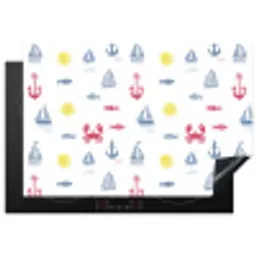 Nautisch - Illustraties - Kleurrijk Inductie beschermer vinyl 3mm klein 276 -3d