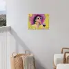 Vrouw - Hoed - Paars - Wijn tuinposter los doek klein -sfeer8