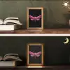 Vlinder - Roze - Nachtvlinder Light Box met kabel (Tafellamp) klein -sfeer3