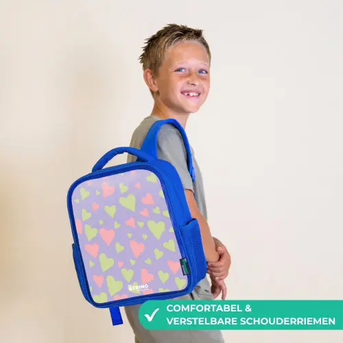 Lovely lila Kinderrugzak - Blauw middel -sfeer3_NL