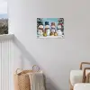 Vrolijk -  Sneeuw - Kleurrijk tuinposter los doek klein -sfeer8