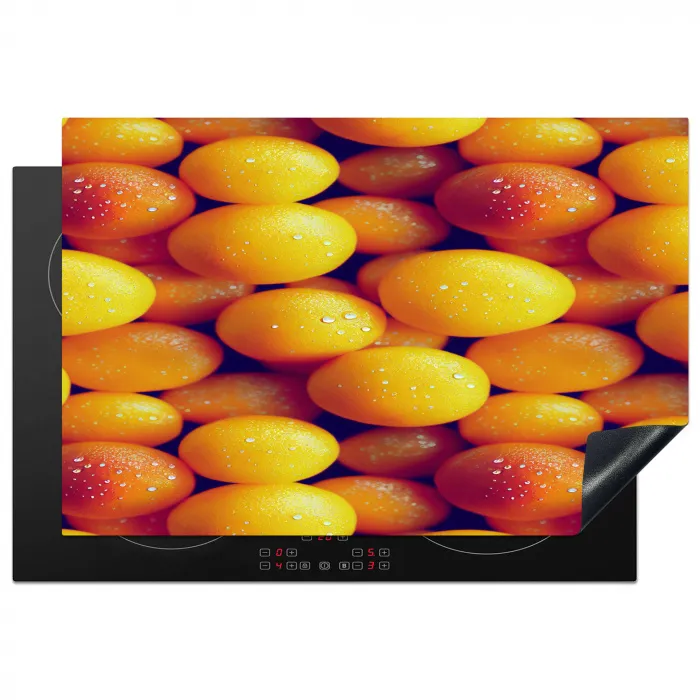 Vrucht - Waterdruppels - Oranje Inductie beschermer vinyl 3mm klein 276 -3d