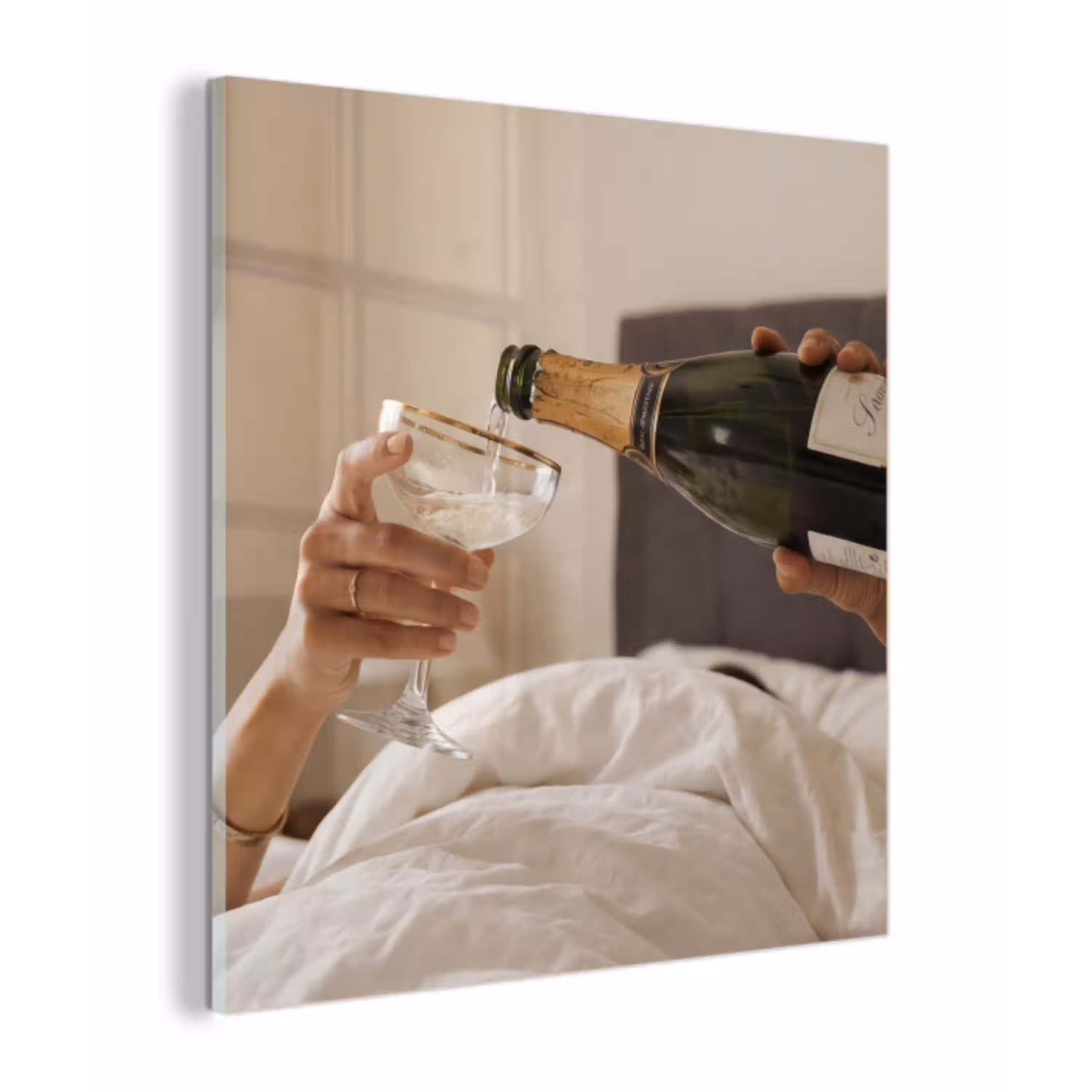 Champagne - Bed - Bubbels plexiglas 5mm klein -z3d