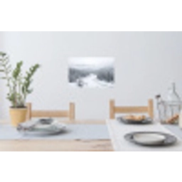 Rivier - Bevroren - Landschap - Winter Muursticker klein -eettafel