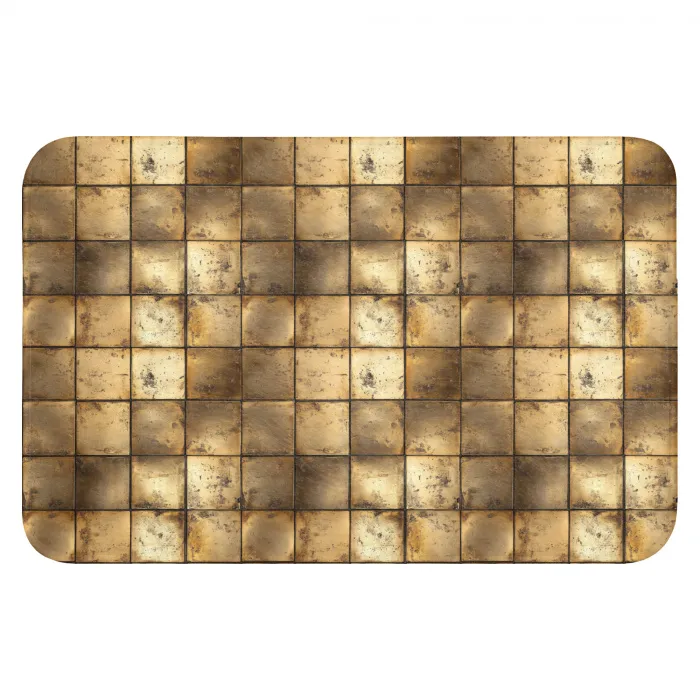Geometrisch - Tegels - Goud Badmat klein 997 -3d