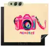 Camera - Memories - Roze - Geschilderd Inductie beschemer met haakjes middel -3d