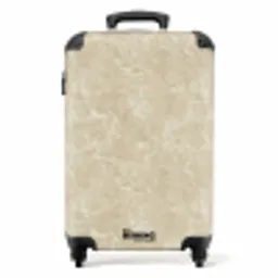 Lichtbeige - Marmer - Diffusie adering NBS - Handbagage koffer - Volwassenen Unisex middel -productfoto_recht