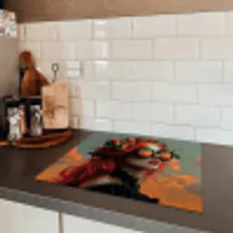 Vrouw - Kroon - Tomaat - Bascilicum - Zonnebril Inductie beschermer vinyl 3mm middel -sfeer3
