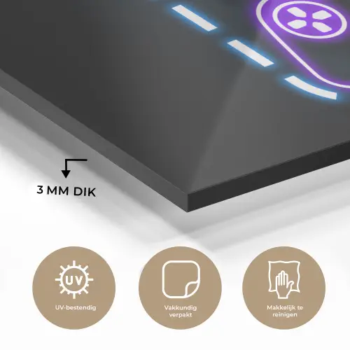 Neon - Quotes - Game room - Controller - Zwart plexiglas 5mm klein -sfeer2