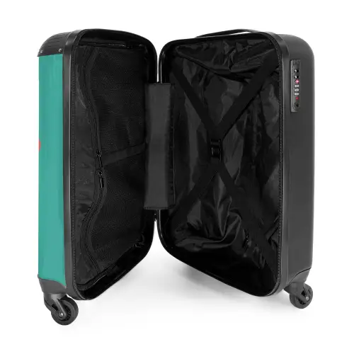 Pixel robot green NBS - Handbagage koffer - Unisex middel -binnenkant