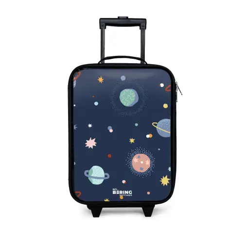 Patroon  van planeten Kinderkoffer - Zwart klein -3d