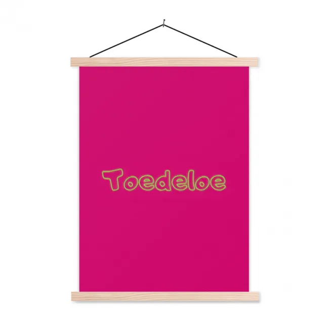 Hanging Poster - Toedeloe - Green - Pink