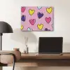 Hartjes - Valentijn - Patroon - Kleurrijk PET vilt klein -sfeer5