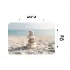 Stenen - Stapel - Zand - Zee Placemat vinyl groot -specs