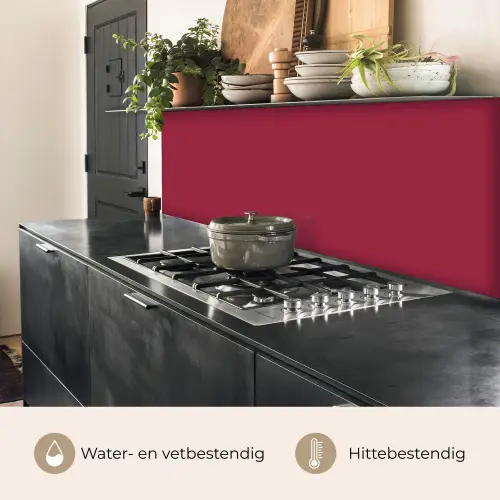 Rood - Effen kleur keuken achterwand 2 middel 871 -usp_NL