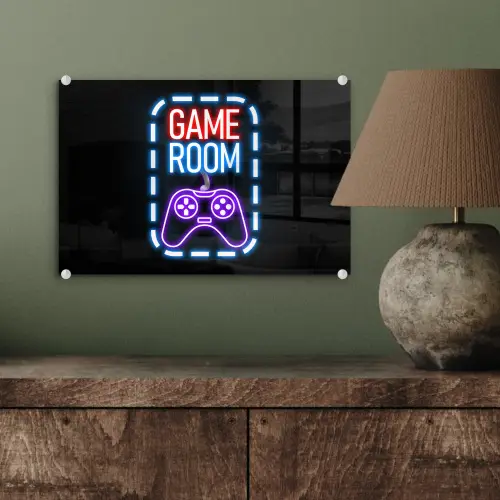 Neon - Quotes - Game room - Controller - Zwart plexiglas 5mm klein -sfeer3