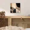 Abstract - Vlakken - Zwart - Rond aluminium wit klein -sfeer3