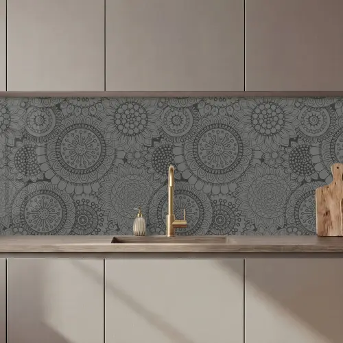 Design - Bohemian - Zonnebloem keuken achterwand 2 middel 871 zz_3dshopping