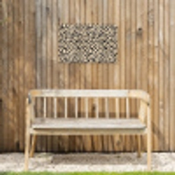 Stippen - Patroon - Zwart Tuinposter op houten frame 2 cm dik klein 845 -sfeer4